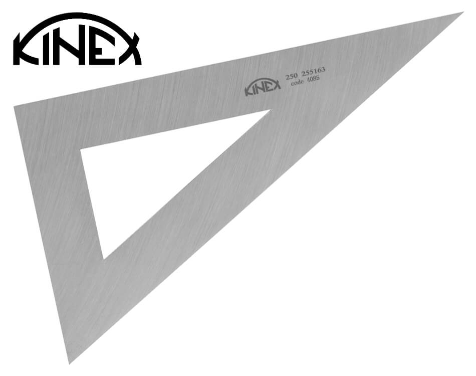 Rysovací kovový trojuholník Kinex 30° /  60° /  90°