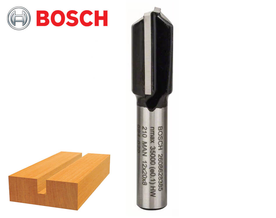 Drážkovacia stopková fréza na drevo Bosch Standard for Wood / Ø 12 x 19,6 mm / 8 mm