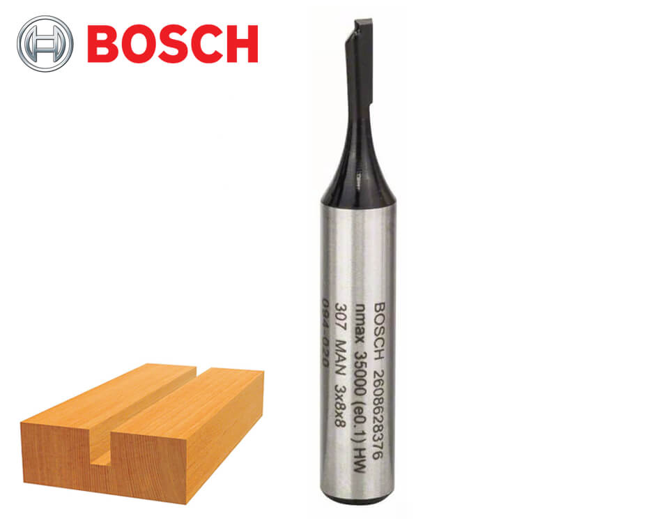 Drážkovacia stopková fréza na drevo Bosch Standard for Wood / Ø 3 x  8 mm / 8 mm