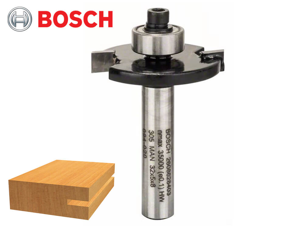 Kotúčová drážkovacia stopková fréza na drevo Bosch Standard for Wood / Ø 32 x 5 mm / 8 mm