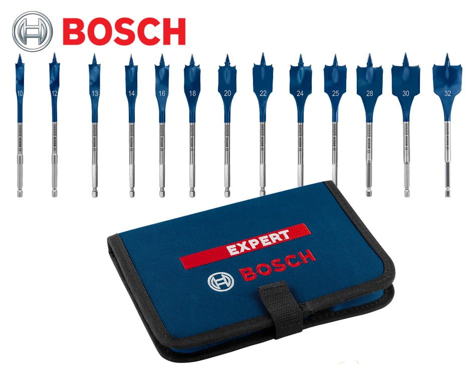 Sada plochých frézovacích vrtákov do dreva Bosch Expert SelfCut Speed / 13 dielna