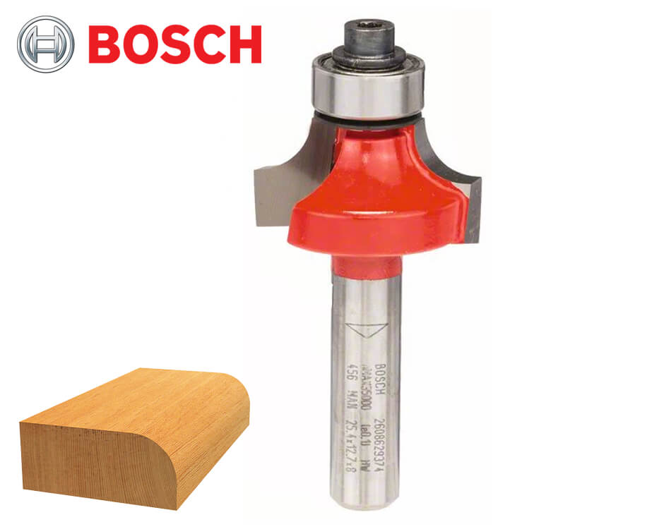 Zaoblovacia stopková fréza na drevo s vodiacim ložiskom Bosch Expert for Wood / Ø 25,4 x 12,7 mm / r6,4 mm / 8 mm