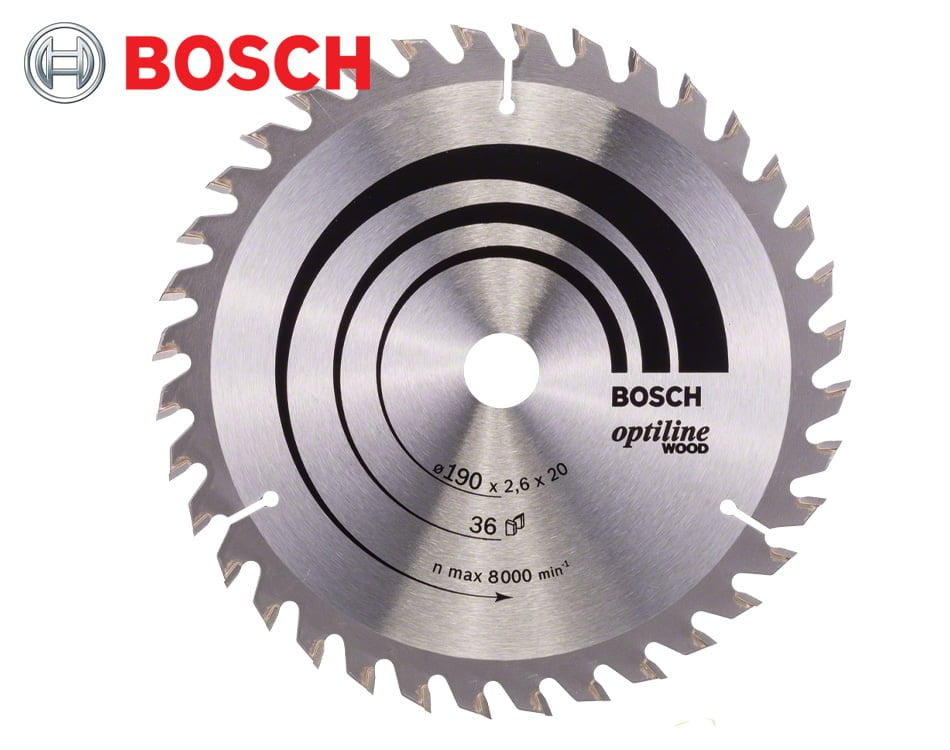Pílový kotúč na drevo Bosch Optiline Wood / Ø 190 x 2,6 x 20 mm / 24z