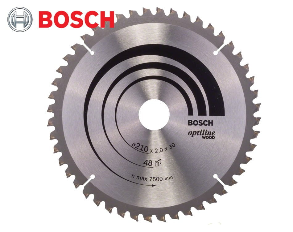 Pílový kotúč na drevo Bosch Optiline Wood / Ø 210 x 2 x 30 mm / 48z