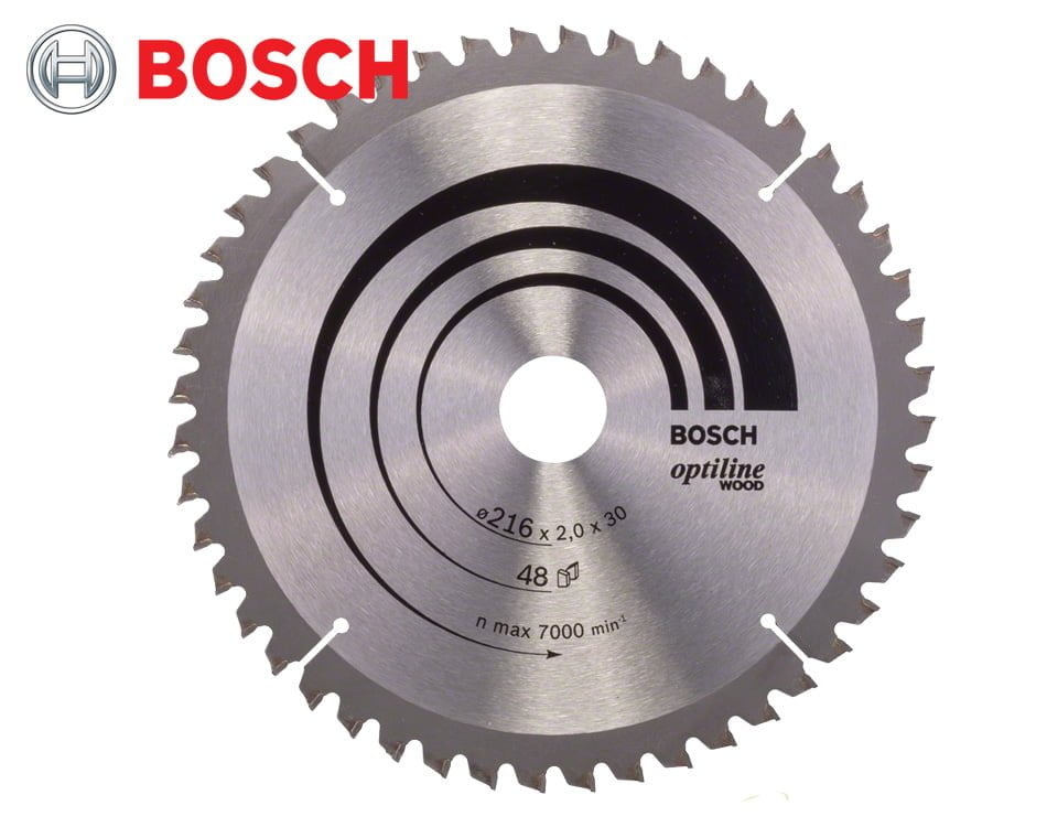 Pílový kotúč na drevo Bosch Optiline Wood / Ø 216 x 2 x 30 mm / 48z