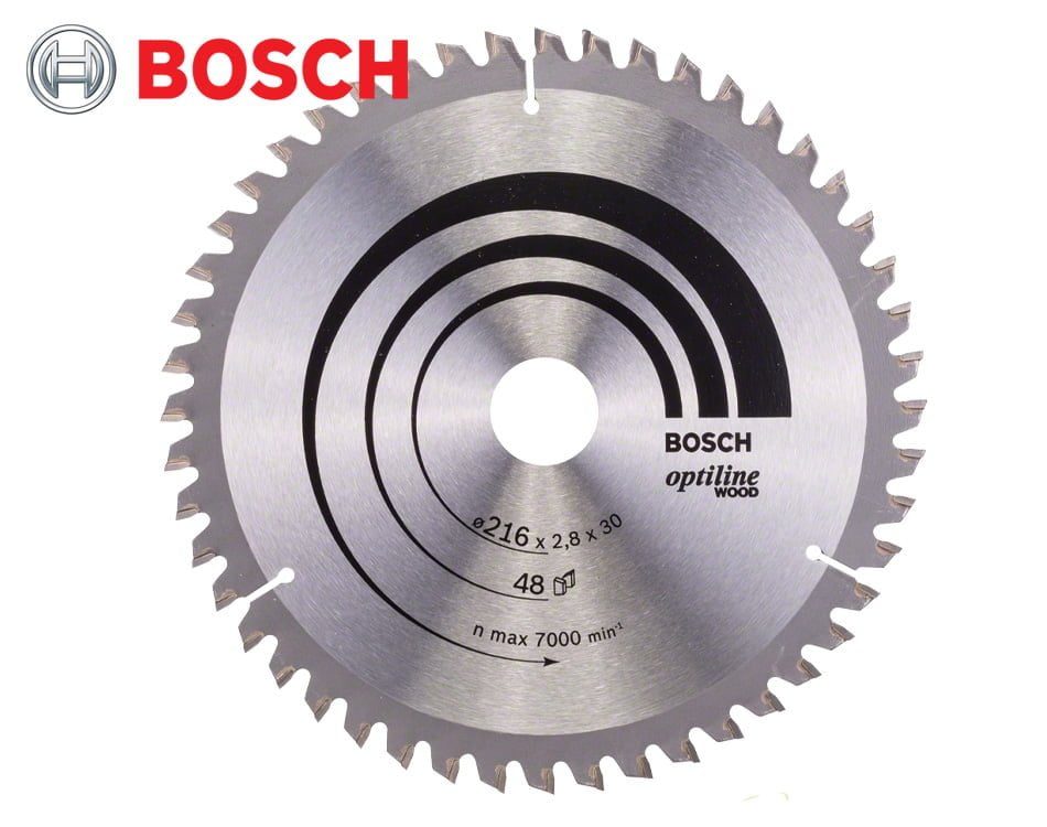 Pílový kotúč na drevo Bosch Optiline Wood / Ø 216 x 2,8 x 30 mm / 48z