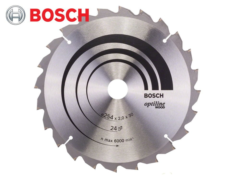 Pílový kotúč na drevo Bosch Optiline Wood / Ø 254 x 2 x 30 mm / 24z