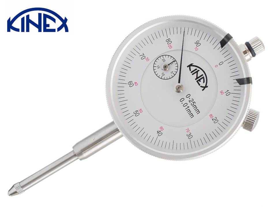 Číselníkový úchylkomer Kinex 0 – 25 mm / 0,01 mm