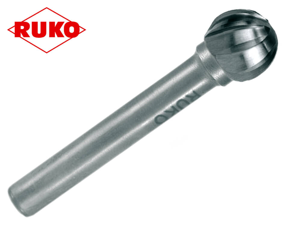Guľatý stopkový pilník na hliník Ruko / tvar KUD / Ø 6 mm