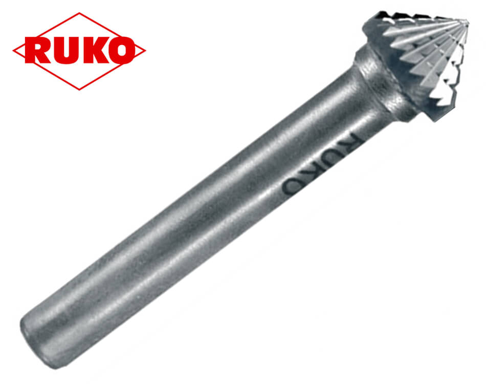 Kužeľový stopkový pilník na kov Ruko / tvar KSK / Ø 12 mm