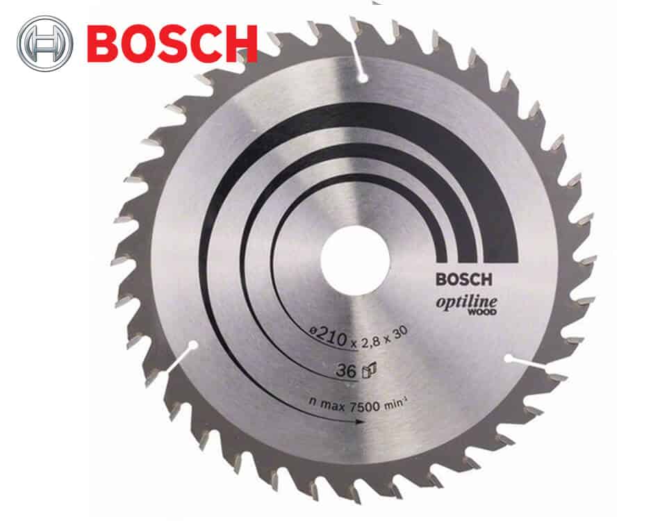 Pílový kotúč na drevo Bosch Optiline Wood / Ø 210 x 2,8 x 30 mm / 36z