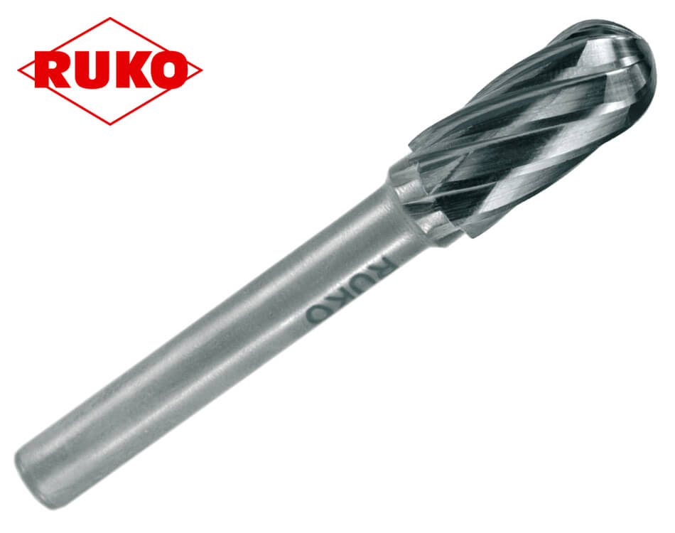 Valcový guľatý stopkový pilník na hliník Ruko / tvar WRC / Ø 6 mm